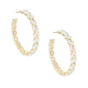 Kendra Scott Jolie Hoop Earrings in Dichroic Glass, Gold-Plated